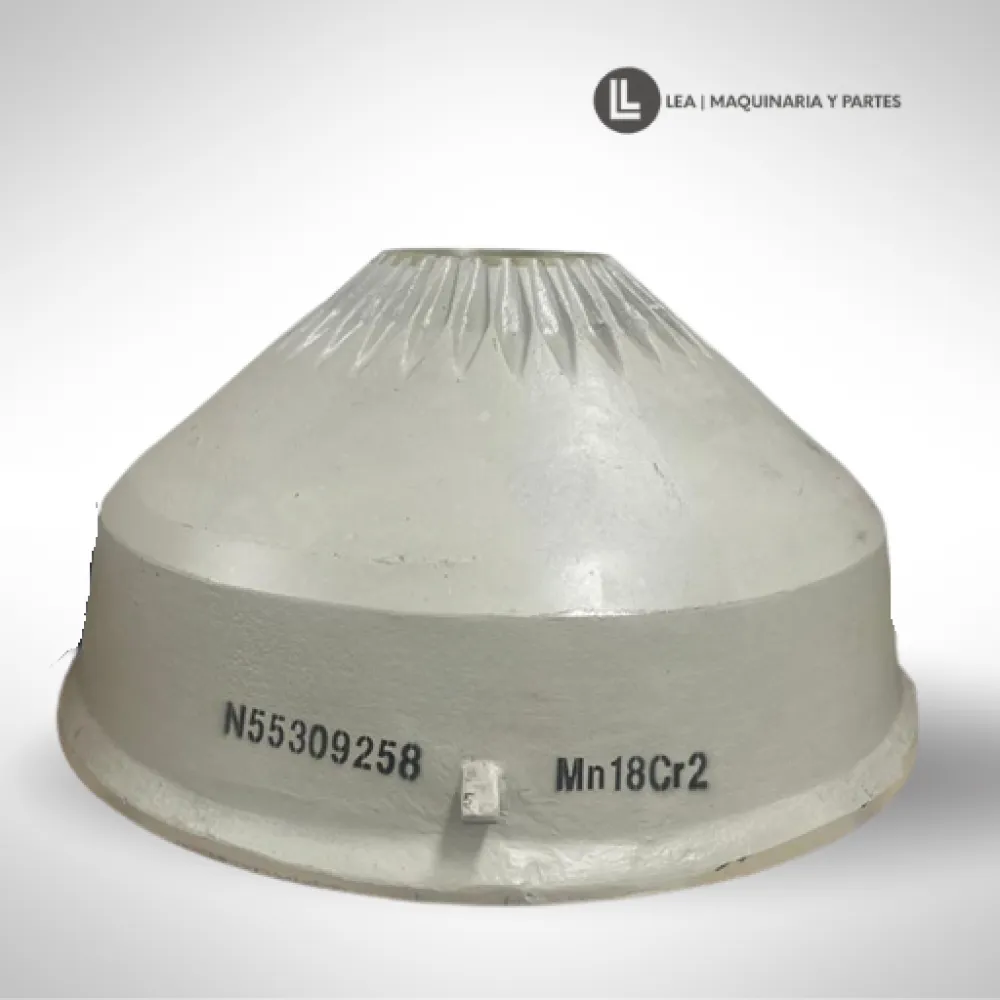 MANTLE, REPUESTOS PARA TRITURADORA, REFACCIONES TRITURADORA DE CONO, CONE CRUSHER, MANGANESO PARA TR