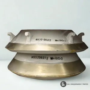 BOWL LINER, REPUESTOS PARA TRITURADORA, REFACCIONES TRITURADORA DE CONO, CONE CRUSHER, MANGANESO PAR